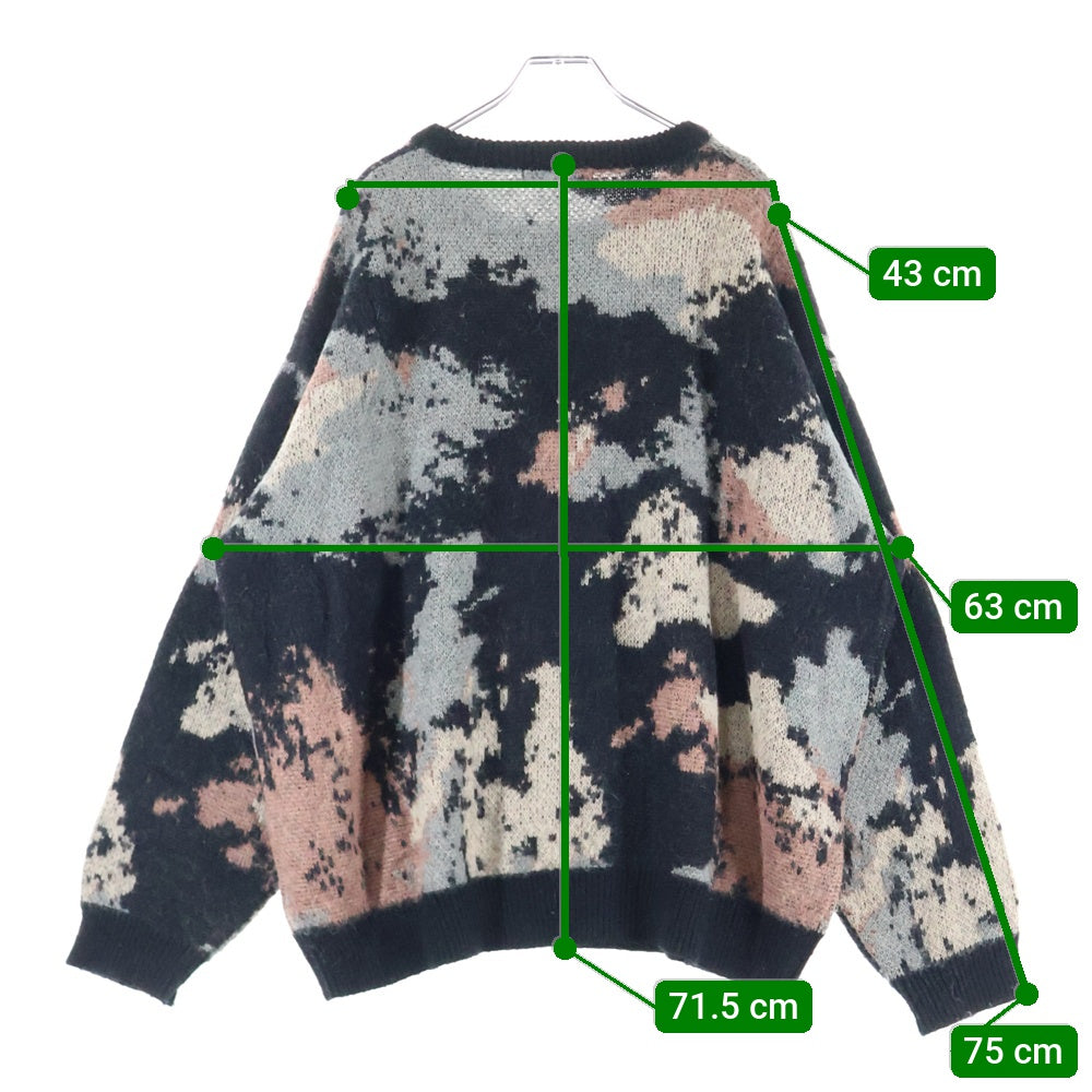 JOURNAL STANDARD(ジャーナルスタンダード) モヘヤミックス スプラッシュクルーネック 総柄 長袖ニットセーター マルチカラー