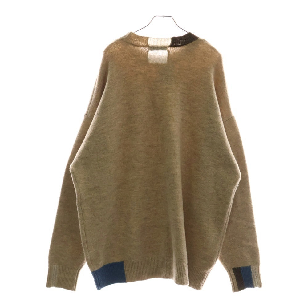 niko and(ニコアンド) ポイントカラーニット 長袖クルーネックセーター ベージュ 166936