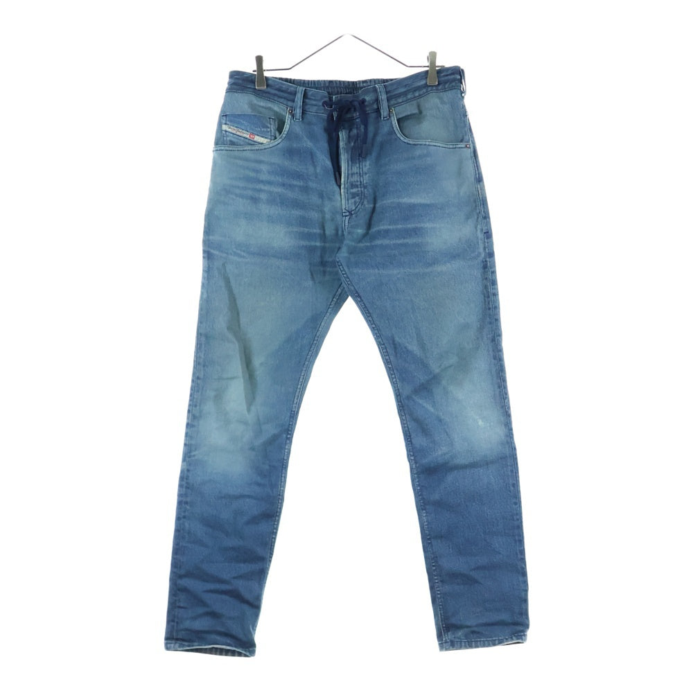 DIESEL(ディーゼル) D-KROOLEY-B JOGG JEANS ダメージ加工 ストレッチテーパードジョガーパンツ インディゴ A14847 068PC