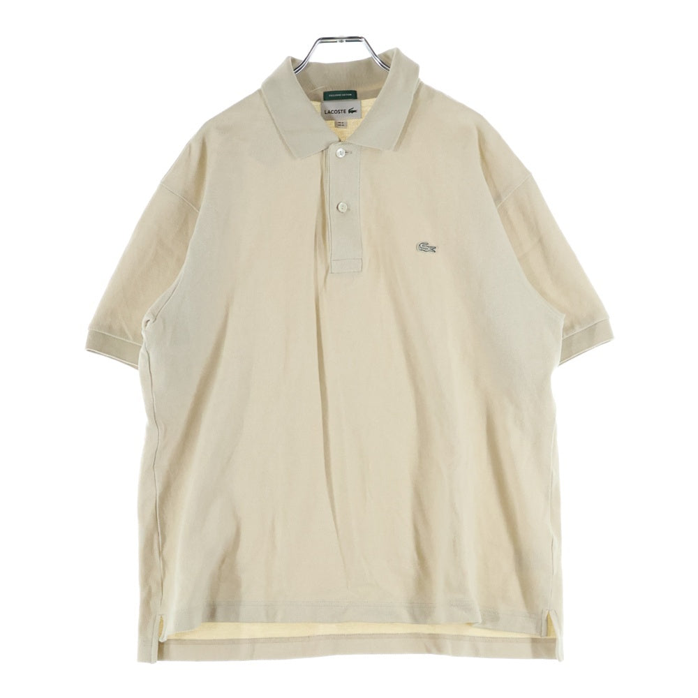 LACOSTE(ラコステ) JOURNAL STANDARD relume別注 ヘビーピケ 胸ワッペンロゴ 半袖ポロシャツ ベージュ PH162MJ