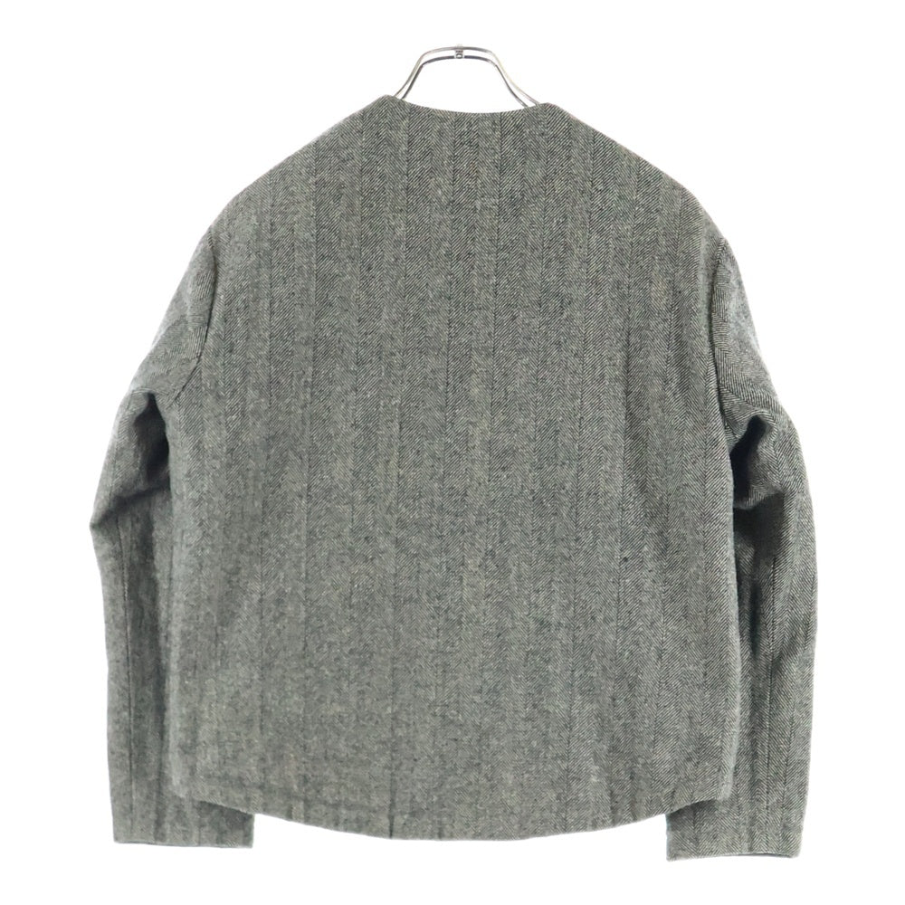 LAVENHAM(ラベンハム) ノーカラー リバーシブル キルティングジャケット ブラック/グレー レディース LVH-19A-022