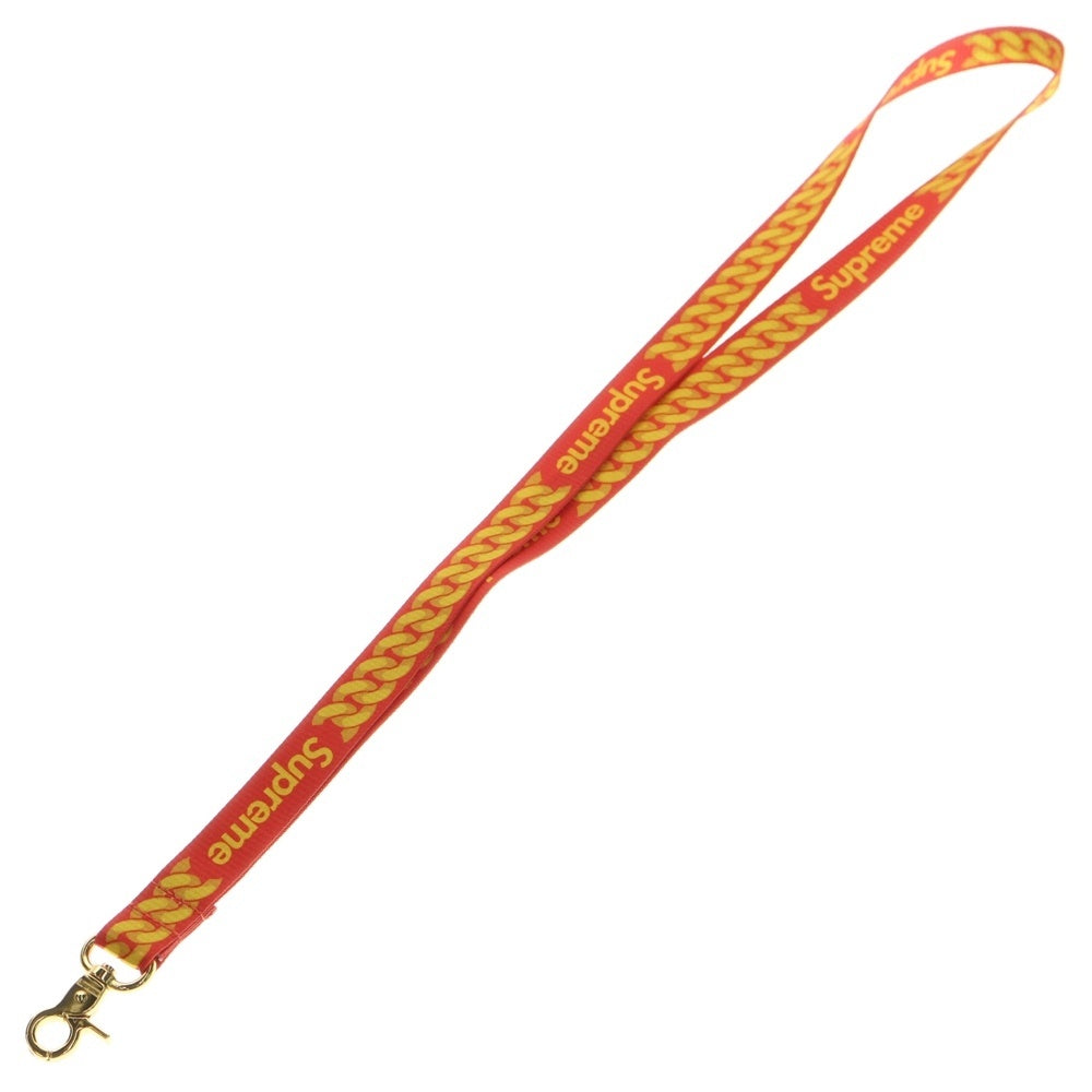 SUPREME(シュプリーム) 22SS Cuban Links Lanyard キューバ リンク ランヤード ストラップ レッド/イエロー