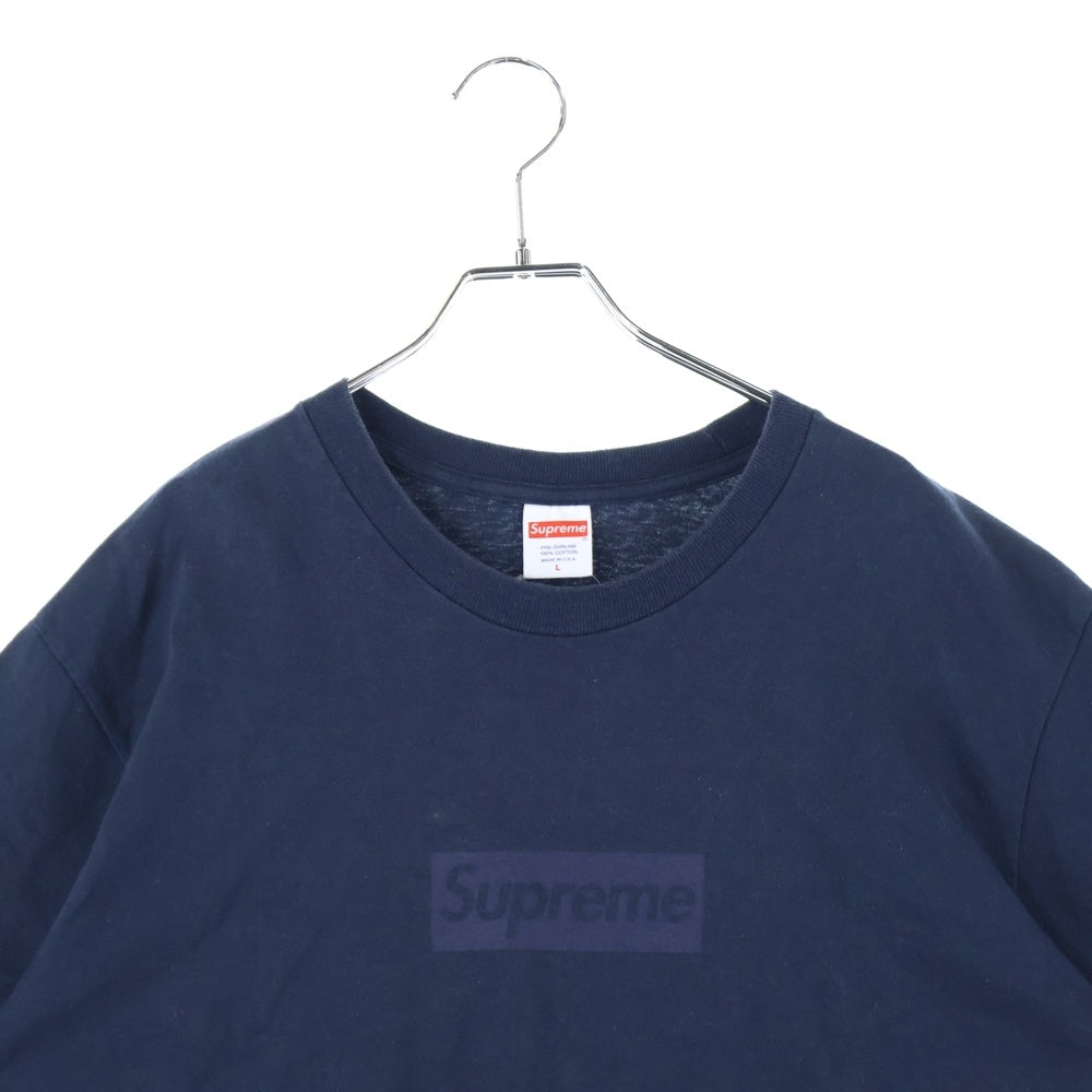 SUPREME(シュプリーム) 23SS Tonal Box Logo Tee トーナル ボックスロゴ プリント クルーネック 半袖Tシャツ カットソー ネイビー