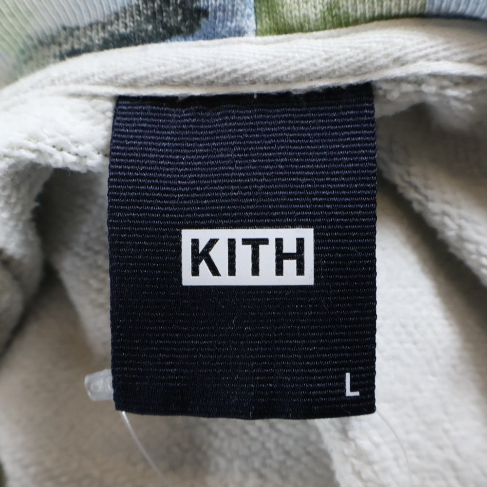 KITH(キス) 22SS NY THE WORLD HOODIE ニューヨーク ザ ワールド フーディー 総柄 プルオーバー スウェット パーカー マルチカラー KHM030393