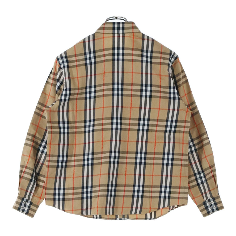 BURBERRYS(バーバリーズ) 90S VINTAGE ノバチェック 1ポケット ヴィンテージ 長袖シャツ ブラウン FE099-104