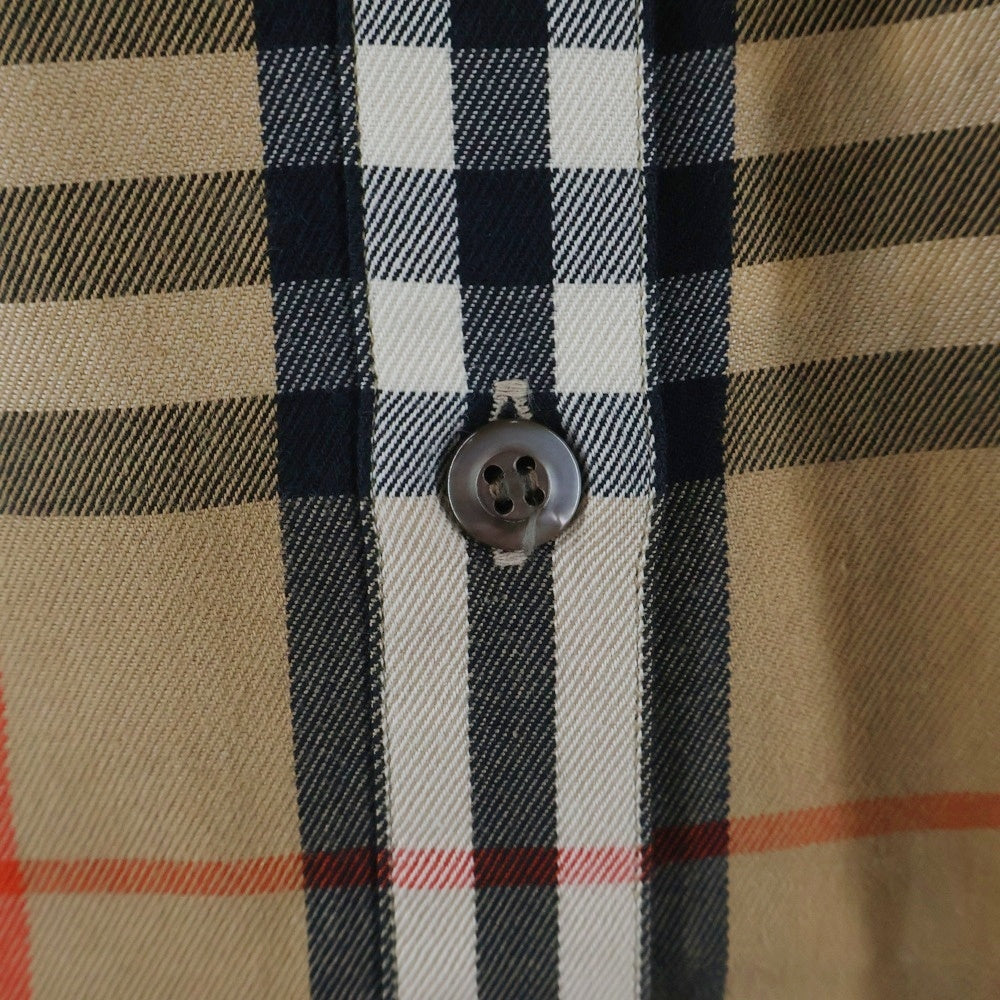 BURBERRYS(バーバリーズ) 90S VINTAGE ノバチェック 1ポケット ヴィンテージ 長袖シャツ ブラウン FE099-104