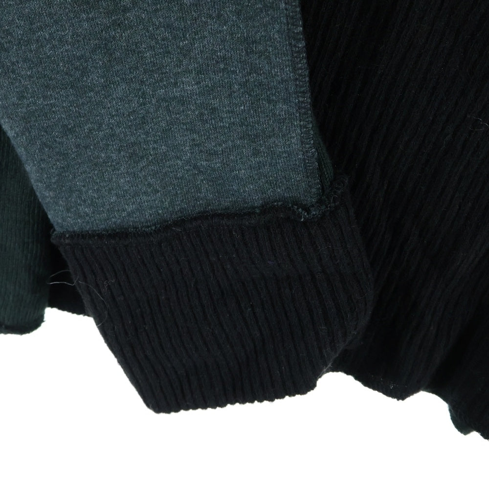 MM6 Maison Margiela(エムエムシックスメゾンマルジェラ) 22AW ハイネック パッチワーク リブニット セーター レディース ブラック S62GU0087