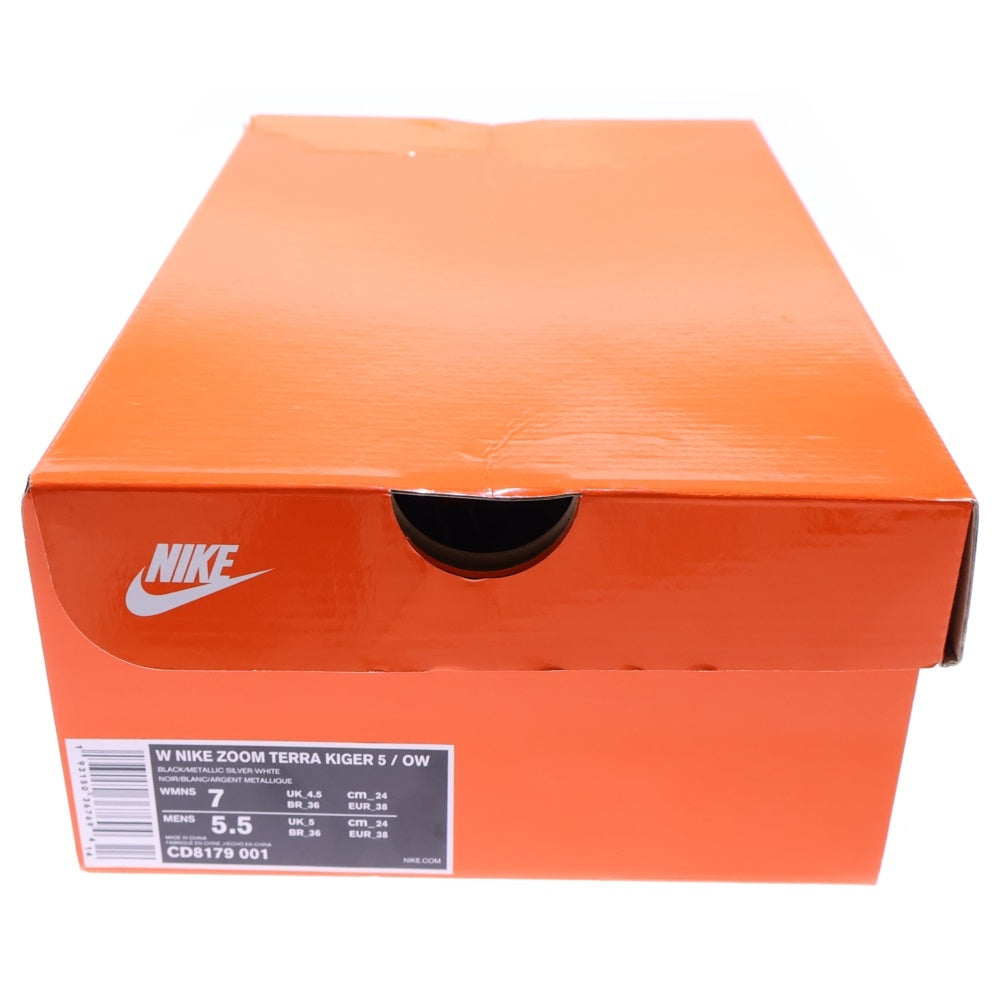 NIKE(ナイキ) ×OFF-WHITE WMNS ZOOM TERRA KIGER 5 OW オフホワイト ウィメンズ ズームテラカイガー ラバースパイク ローカットスニーカー ブラック US7/24cm CD8179-001