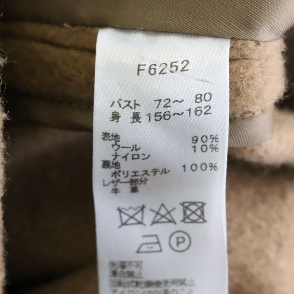 FRED PERRY(フレッドペリー) ウール フーデットダッフルコート ブラウン レディース F6252