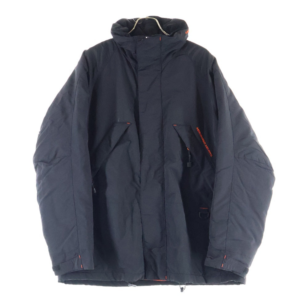 Abercrombie&Fitch(アバクロンビーアンドフィッチ) ジップアップ ナイロン フーデットジャケット ブラック