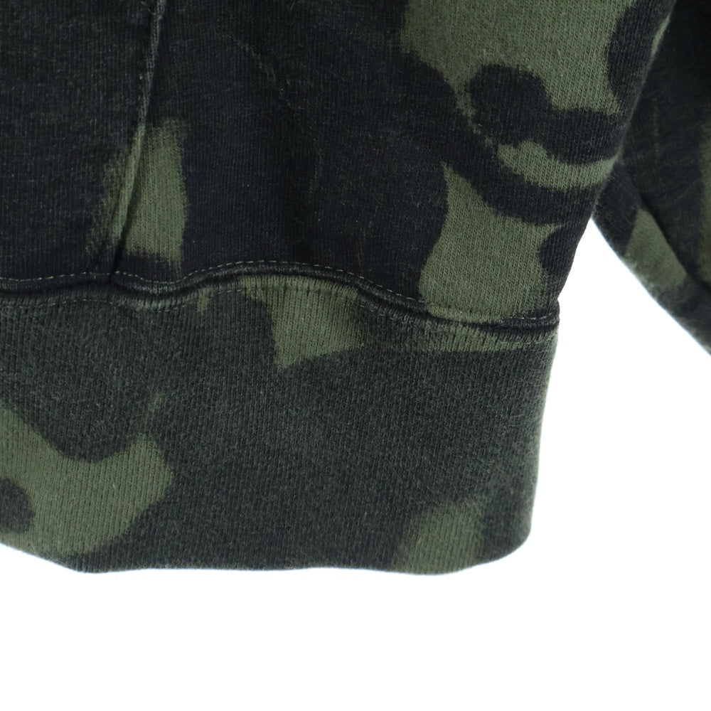 SUPREME(シュプリーム) 20AW ×YOHJI YAMAMOTO Hooded Sweatshirt ヨウジヤマモト 総柄アートプリント スウェットプルオーバーパーカー フーディー グリーン