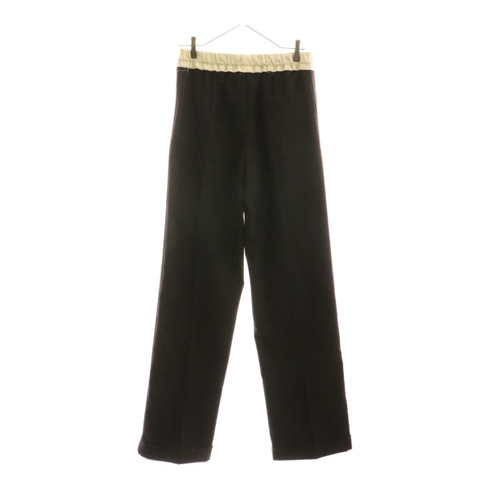 Wales Bonner(ウェールズ ボナー) SEINE TROUSERS セーヌ サイドライン イージートラウザーズパンツ ブラック WB23F-MA23TR06-WO03-999-B-46