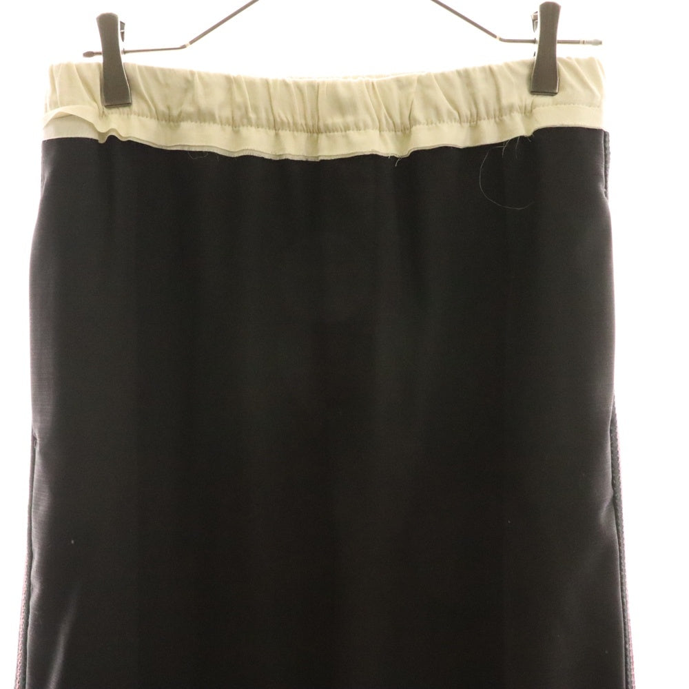 Wales Bonner(ウェールズ ボナー) SEINE TROUSERS セーヌ サイドライン イージートラウザーズパンツ ブラック WB23F-MA23TR06-WO03-999-B-46