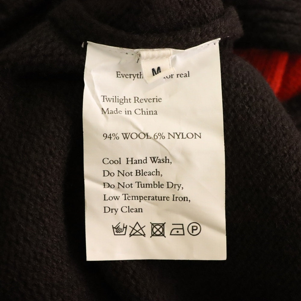 Wales Bonner(ウェールズ ボナー) 23AW CALM POLO カーム ロングスリーブ ニットポロシャツ オレンジ/ブラウン WA23KN02-KN04-934