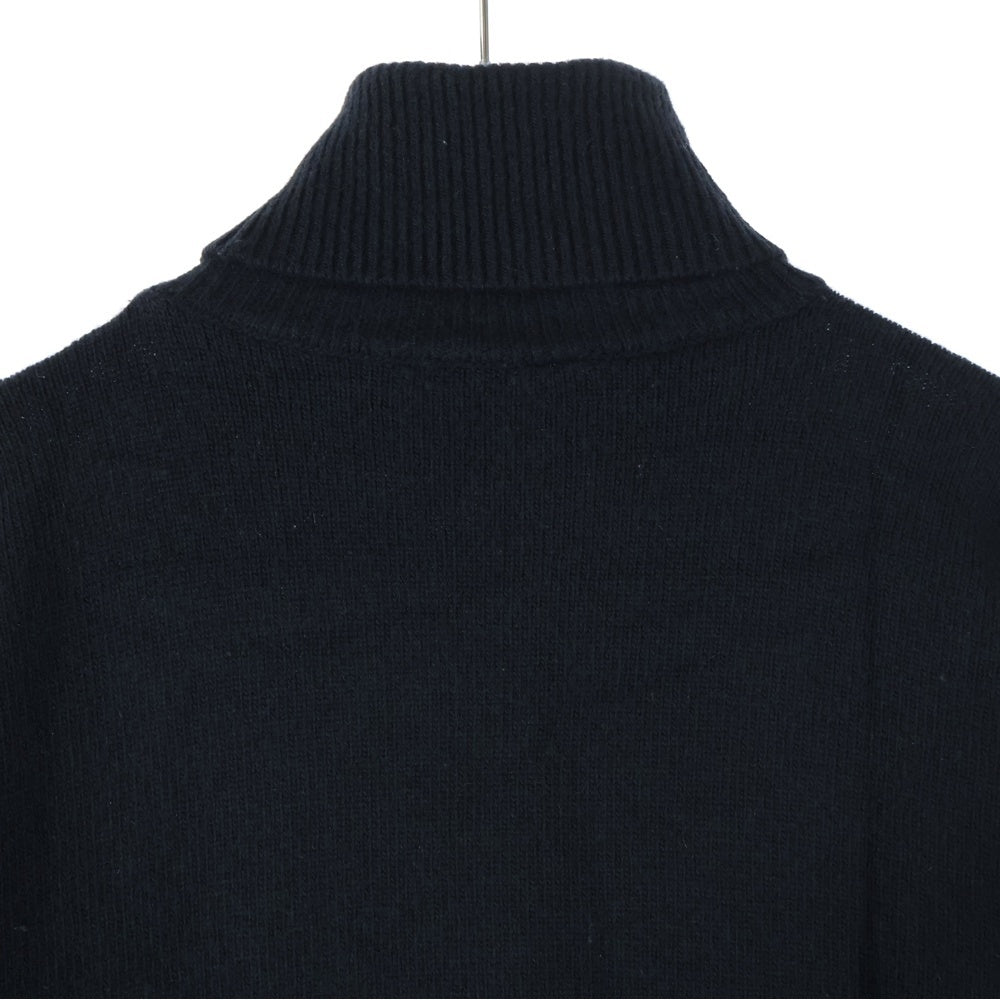 BALENCIAGA(バレンシアガ) ロゴエンブロイダリー タートルネック ニット セーター ブラック/イエロー 542618 T4081