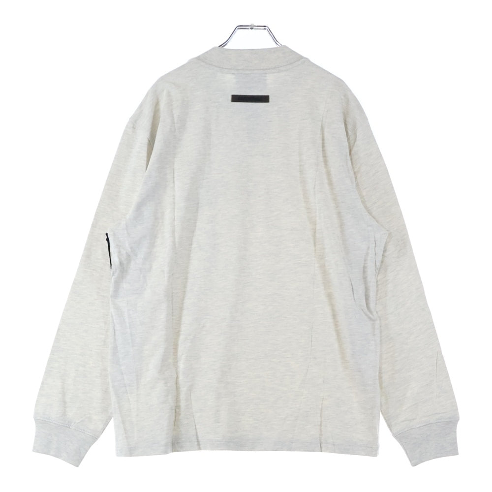 ESSENTIALS FEAR OF GOD(エッセンシャル フィアオブゴッド) Long-Sleeve Tee Light Heather Oatmeal ロング スリーブ ライト ヘザー オートミール ロゴプリント 長袖Tシャツ 125SU212082F