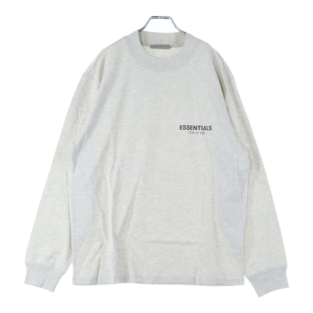 ESSENTIALS FEAR OF GOD(エッセンシャル フィアオブゴッド) Long-Sleeve Tee Light Heather Oatmeal ロングスリーブ ライト ヘザー オートミール ロゴプリント 長袖Tシャツ 125SU212082F