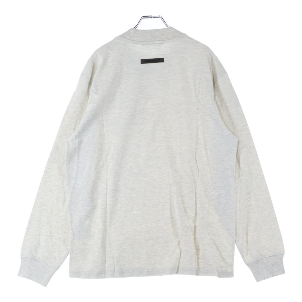ESSENTIALS FEAR OF GOD(エッセンシャル フィアオブゴッド) Long-Sleeve Tee Light Heather Oatmeal ロングスリーブ ライト ヘザー オートミール ロゴプリント 長袖Tシャツ 125SU212082F
