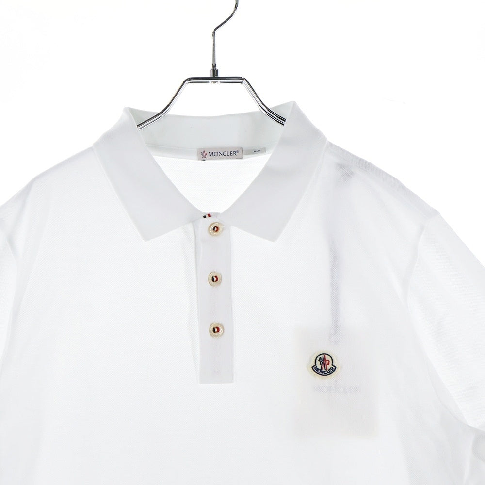 MONCLER(モンクレール) 19SS MAGLIA POLO MANICA CORTA ロゴ刺繍 レギュラーカラー 半袖ポロシャツ ホワイト E10918340800 84556