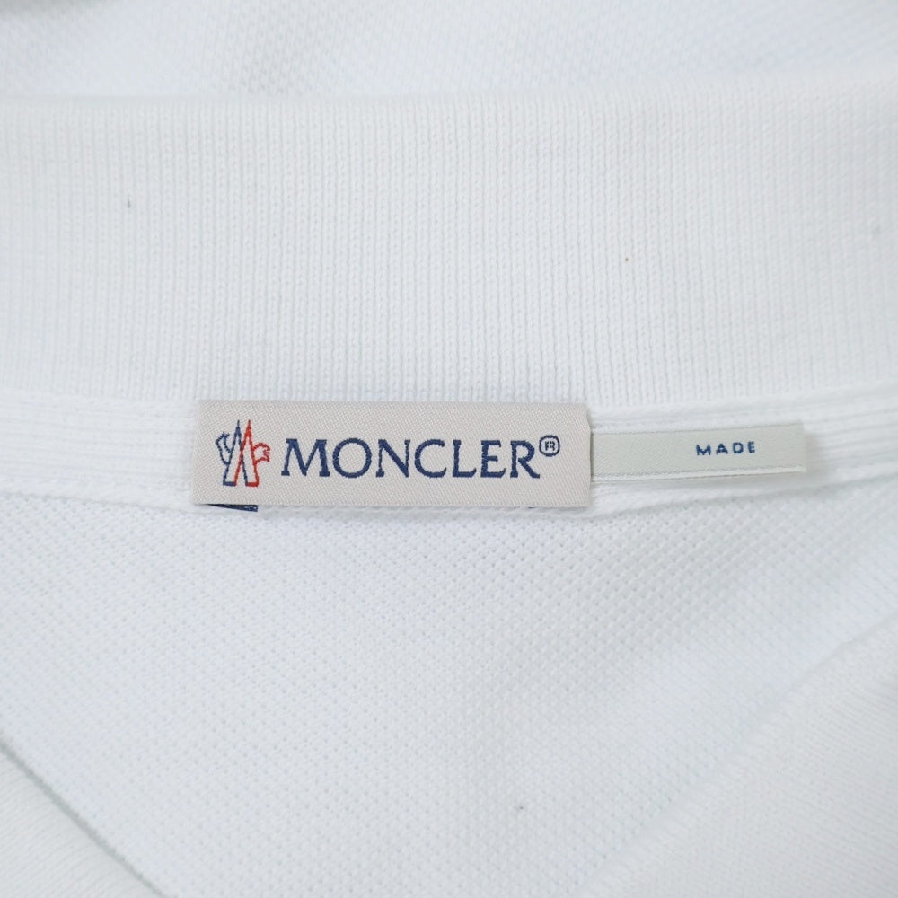 MONCLER(モンクレール) 19SS MAGLIA POLO MANICA CORTA ロゴ刺繍 レギュラーカラー 半袖ポロシャツ ホワイト E10918340800 84556
