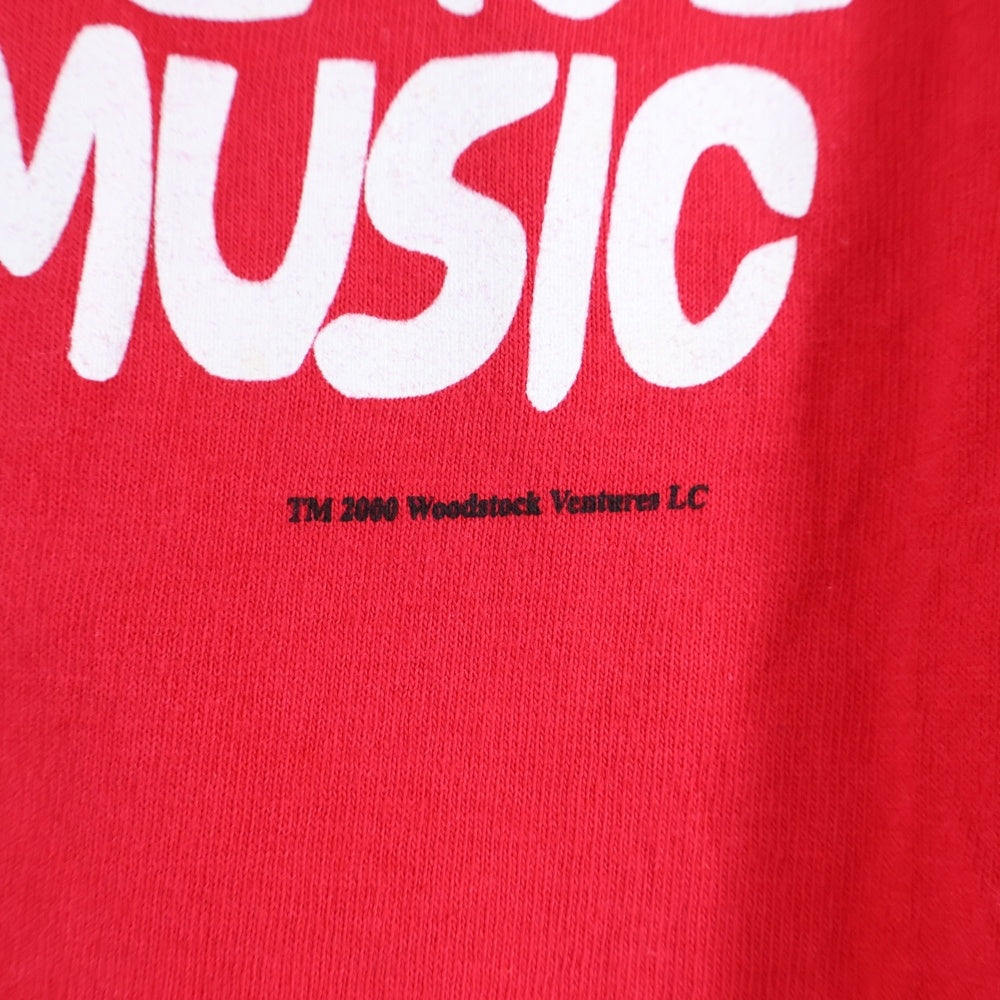 VINTAGE(ヴィンテージ) 00S VINTAGE WOODSTOCK ウッドストック ヴィンテージ プリントTシャツ 半袖カットソー レッド