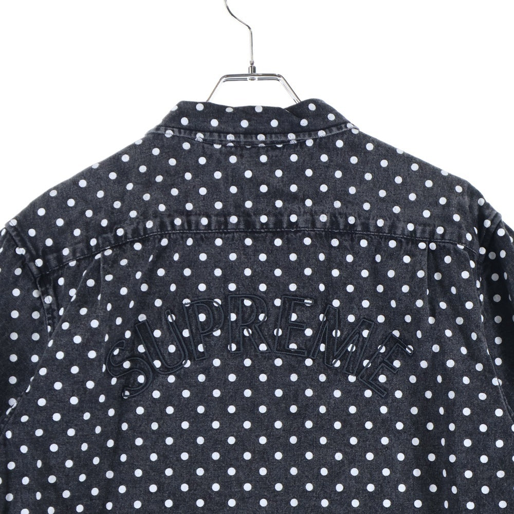 SUPREME(シュプリーム) 18SS Polka Dot Denim Shirt ポルカドット デニム半袖シャツ ブラック