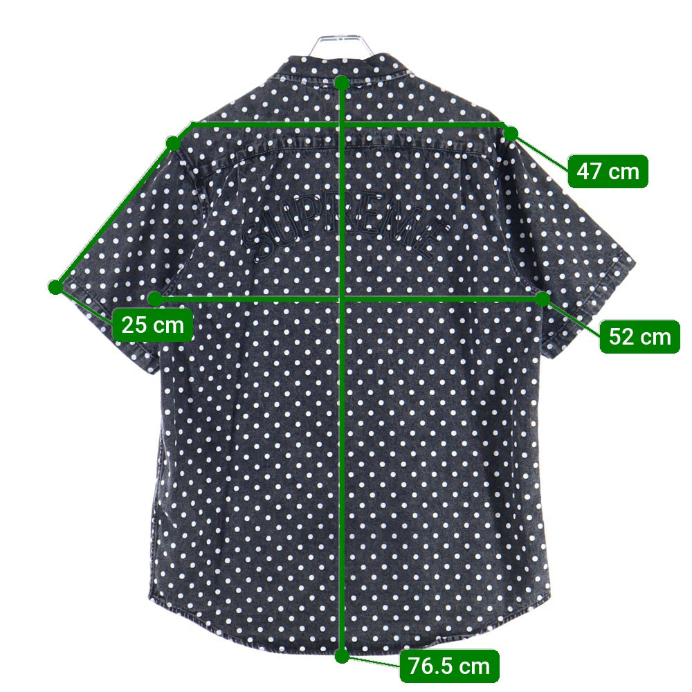 SUPREME(シュプリーム) 18SS Polka Dot Denim Shirt ポルカドット デニム半袖シャツ ブラック