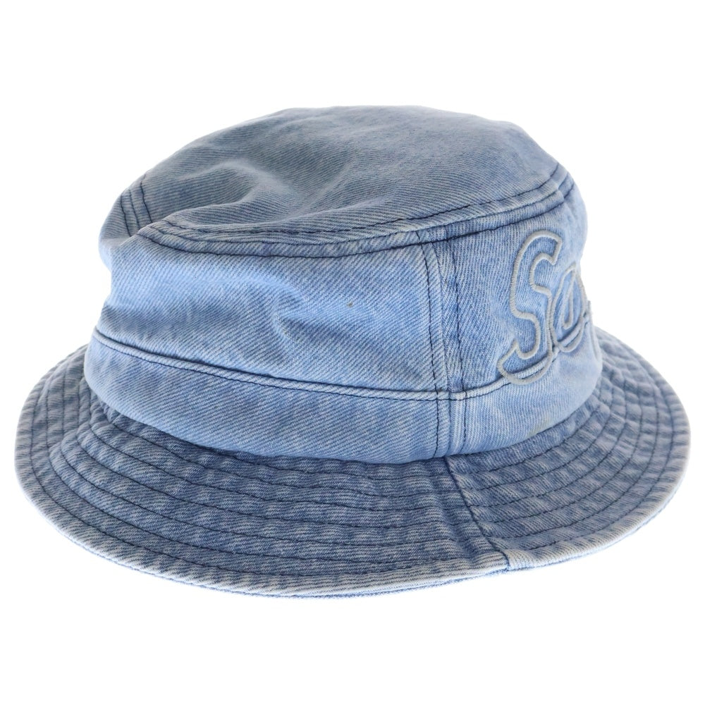SUPREME(シュプリーム) 23SS Outline Crusher Denim アウトライン クラッシャー デニムバケットハット 帽子 インディゴ