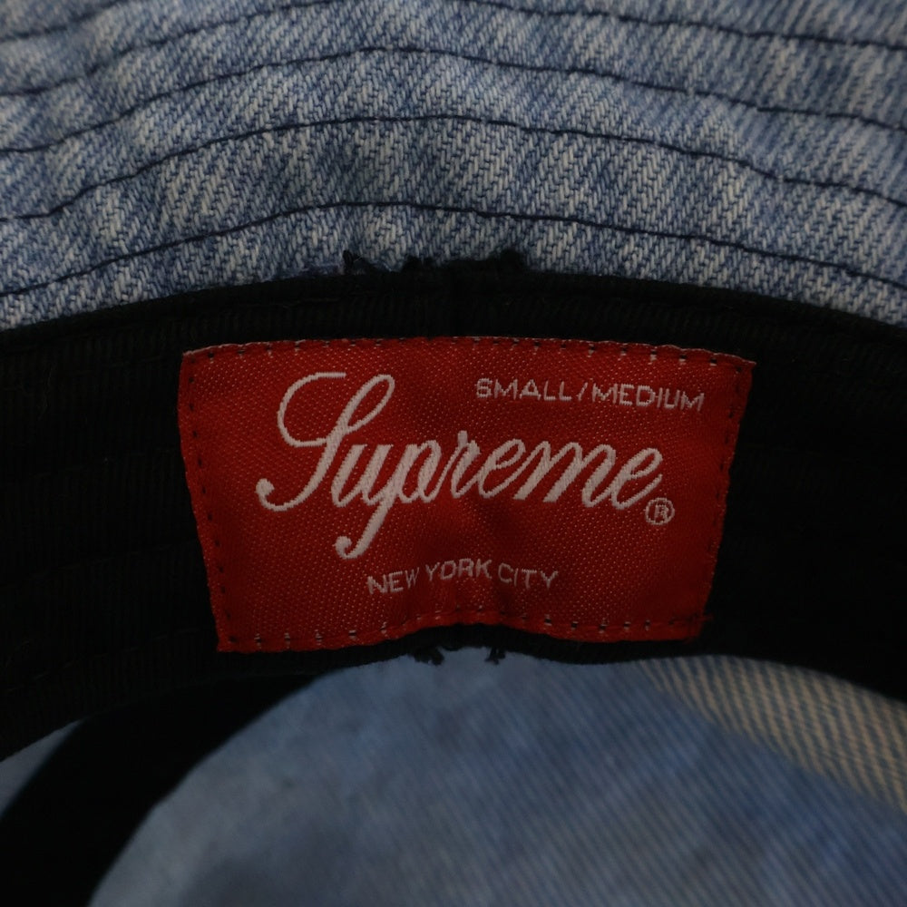 SUPREME(シュプリーム) 23SS Outline Crusher Denim アウトライン クラッシャー デニムバケットハット 帽子 インディゴ