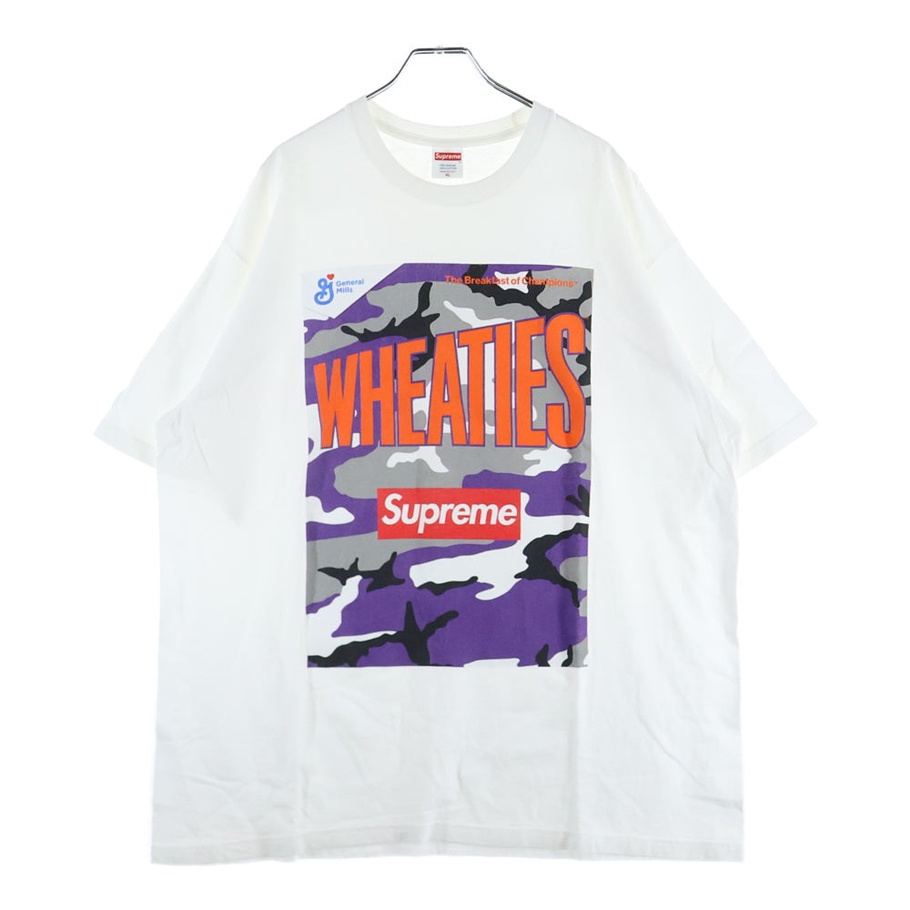 SUPREME(シュプリーム) 21SS Wheaties Tee ウィティーズ クルーネック半袖プリントTシャツ カットソー ホワイト