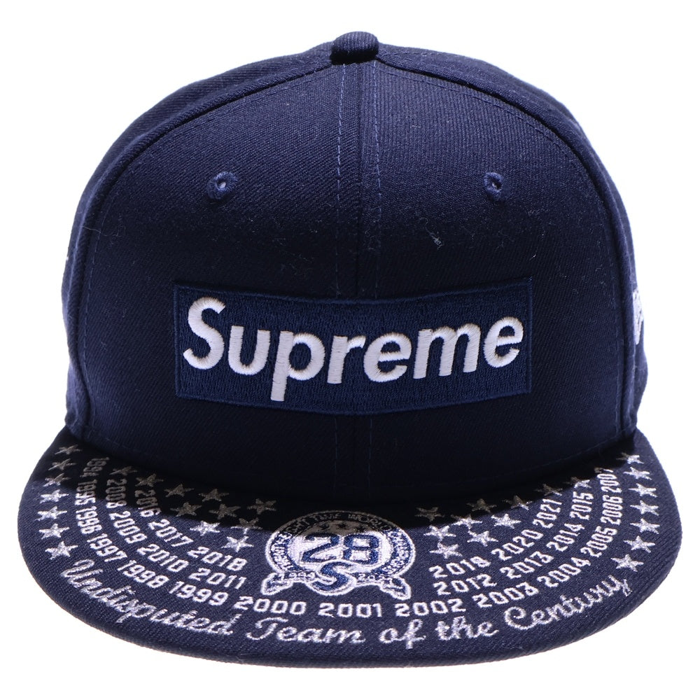 SUPREME(シュプリーム) 21AW Undisputed Box Logo Cap アンディスピューテッド ボックス ロゴ ベースボールキャップ ネイビー
