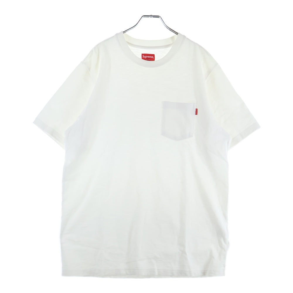 SUPREME(シュプリーム) Pocket Tee クルーネック半袖ポケットTシャツ カットソー ホワイト