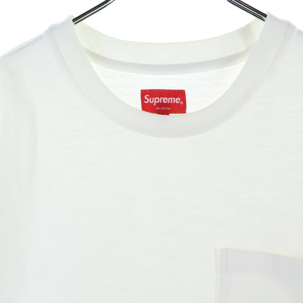 SUPREME(シュプリーム) Pocket Tee クルーネック半袖ポケットTシャツ カットソー ホワイト