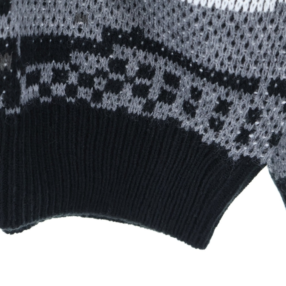 SUPREME(シュプリーム) 21SS Digital Flag Sweater デジタル フラッグ クルーネックニットセーター ブラック