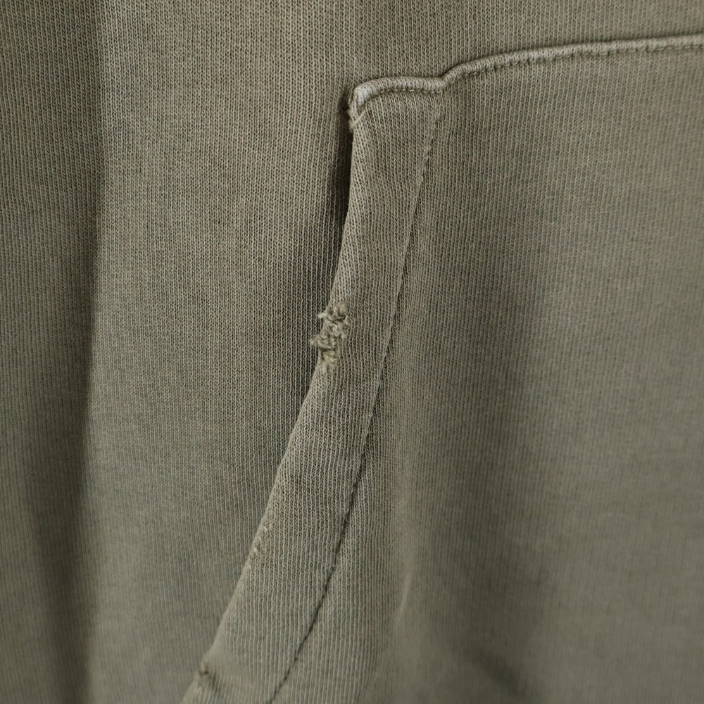 SAINT LAURENT PARIS(サンローランパリ) フロントロゴ刺繍 プルオーバースウェットパーカー フーディー カーキ 532119 YB2WY