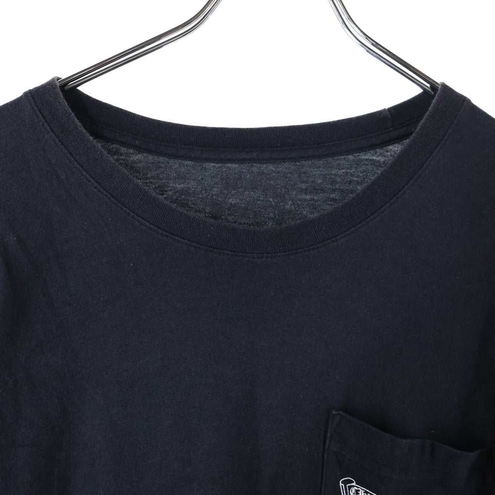 CHROME HEARTS(クロムハーツ) CH L/S 1 バックスクロール ロゴプリント クルーネック 長袖 Tシャツ ロングスリーブ カットソー ブラック