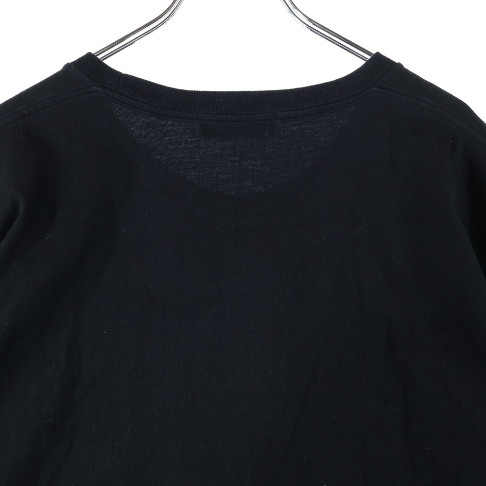 GOD SELECTION XXX(ゴッドセレクショントリプルエックス) フロントプリント クルーネック半袖Tシャツ カットソー ブラック