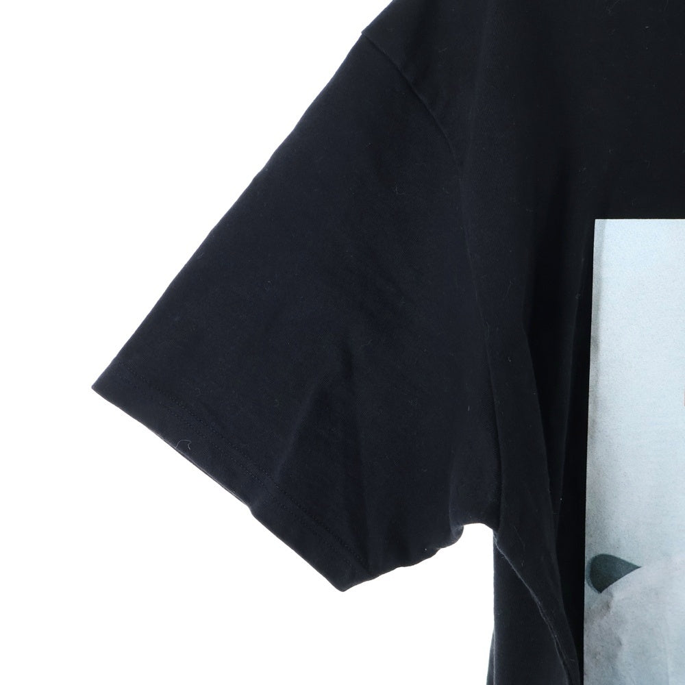 GOD SELECTION XXX(ゴッドセレクショントリプルエックス) フロントプリント クルーネック半袖Tシャツ カットソー ブラック