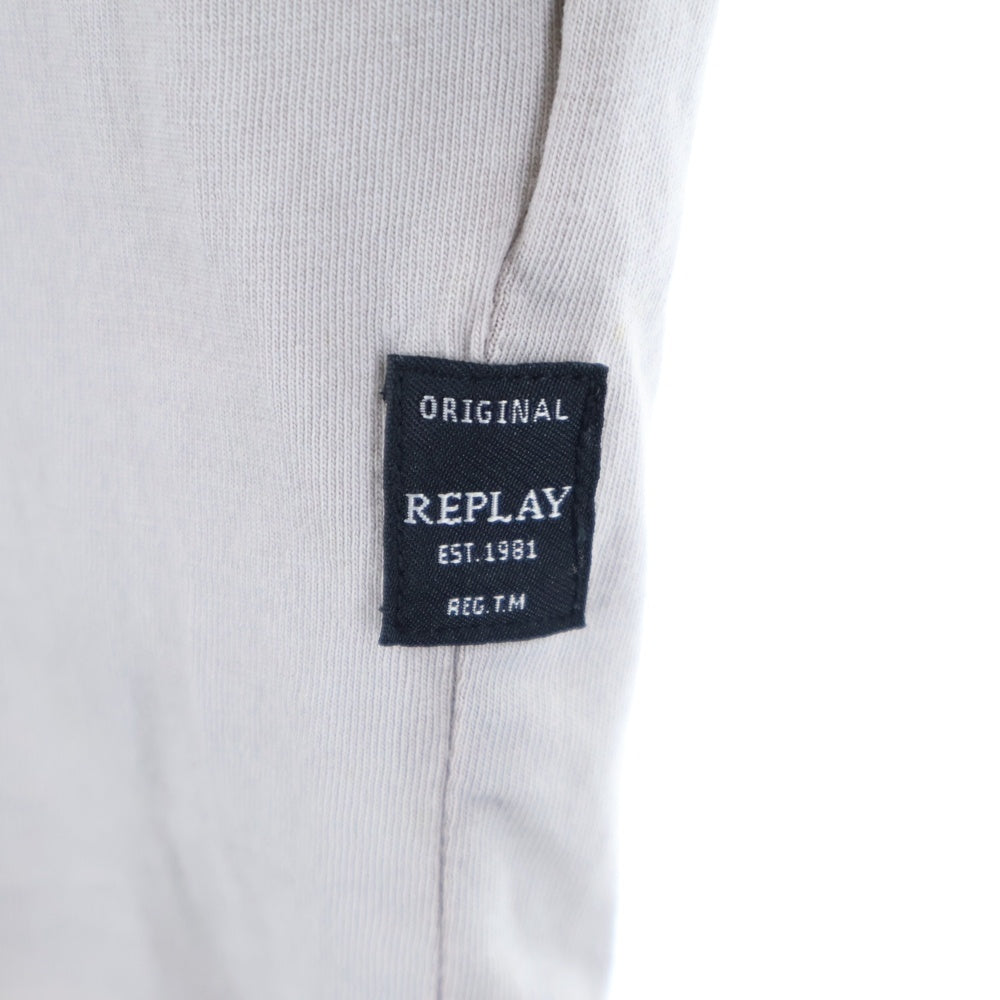REPLAY(リプレイ) チェーンプリント クルーネック 半袖Tシャツ カットソー グレー