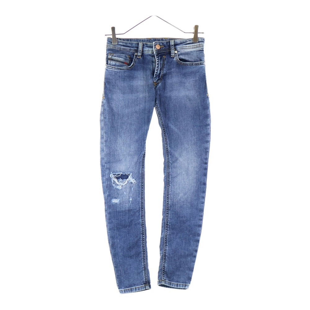 DIESEL(ディーゼル) ロゴパッチ ダメージスキニーデニムパンツ ジーンズ レディース インディゴ 00J3Y1