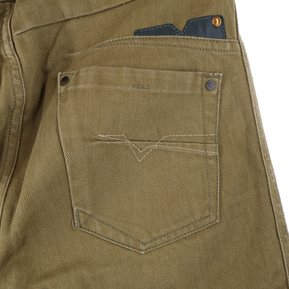 DIESEL(ディーゼル) ボタンフライ ストレートデニムパンツ ジーンズ ブラウン