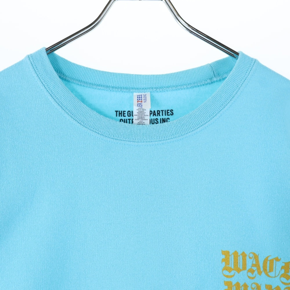 WACKO MARIA(ワコマリア) 21AW CREW NECK SWEAT SHIRT TYPE-1 バックマリアプリント クルーネック スウェット トレーナー ティファニーブルー 21FW-WMC-SS09