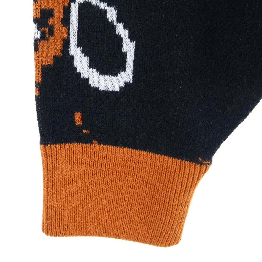 bal(バル) JACQUARD COTTON CREW NECK ジャガード クルーネック コットンニット セーター グレー/ブラック