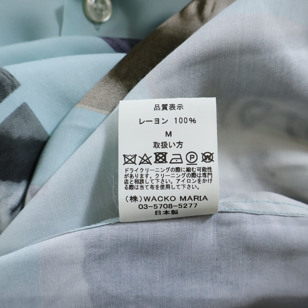 WACKO MARIA(ワコマリア) BOB MARLEY S/S HAWAIIAN SHIRT ボブマーリー フォトプリント 半袖ハワイアンシャツ アロハシャツ ライトブルー