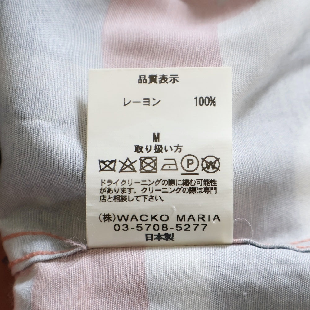 WACKO MARIA(ワコマリア) 19SS BOB MARLEY HAWAIIAN SHIRT ボブマーリー フォトプリント 長袖ハワイアンシャツ アロハシャツ ピンク