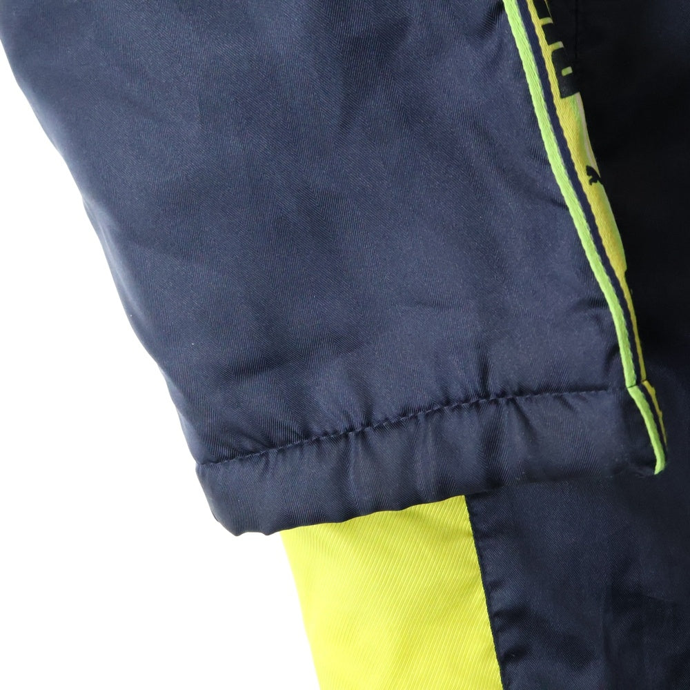 PUMA(プーマ) 裏ボア ロゴ刺繍 ポリエステル ロングコート ネイビー 817926