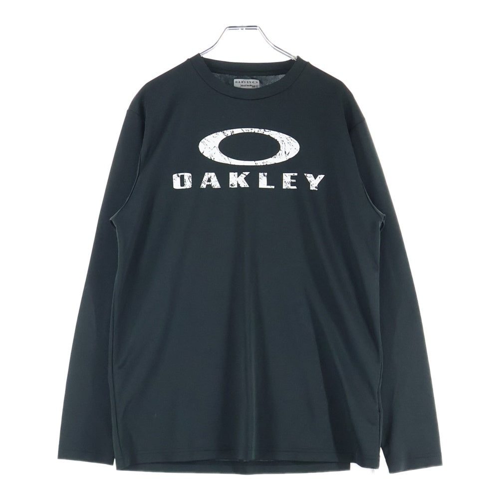 OAKLEY(オークリー) フロントロゴ フィットネス 長袖Tシャツ カットソー ブラック 454414JP