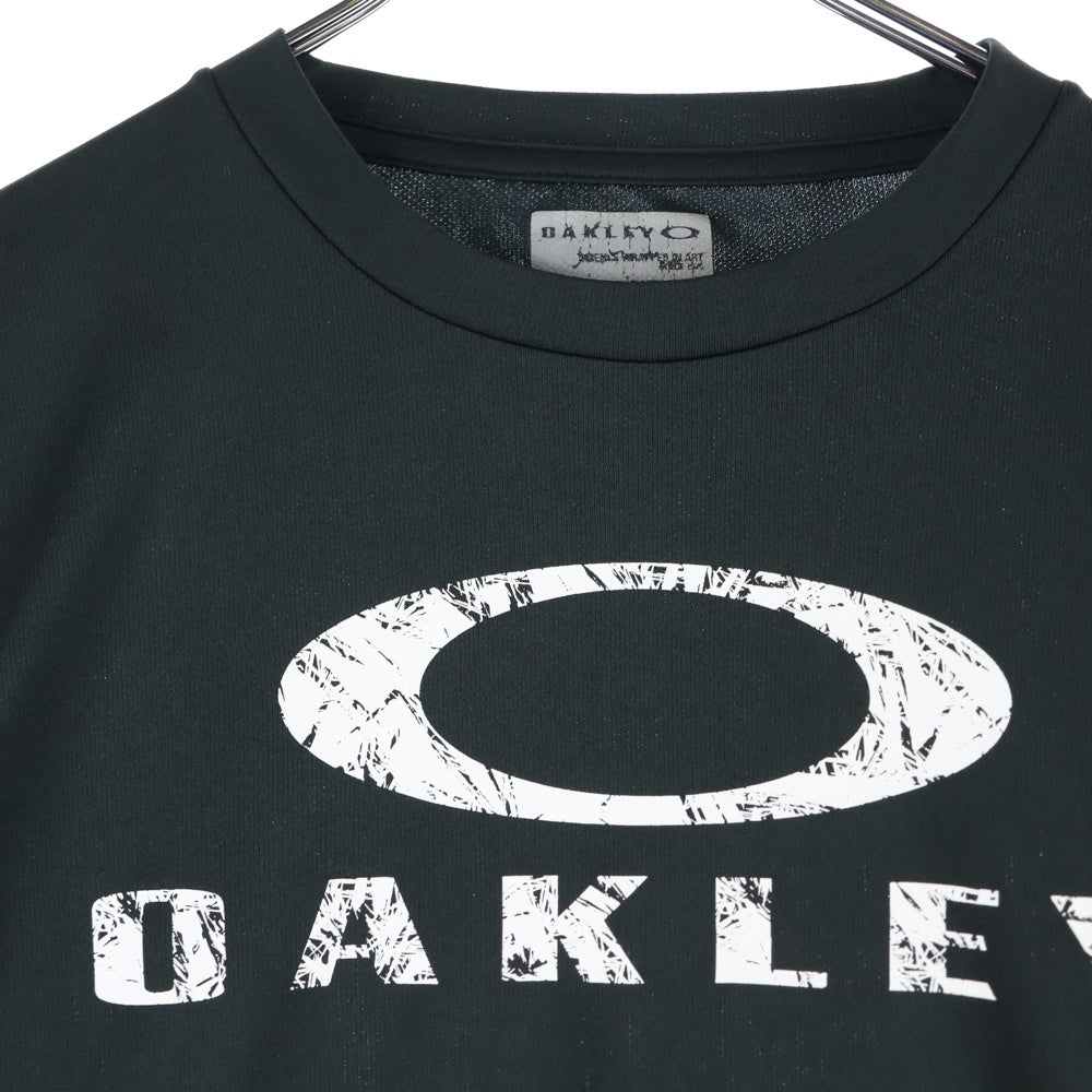 OAKLEY(オークリー) フロントロゴ フィットネス 長袖Tシャツ カットソー ブラック 454414JP