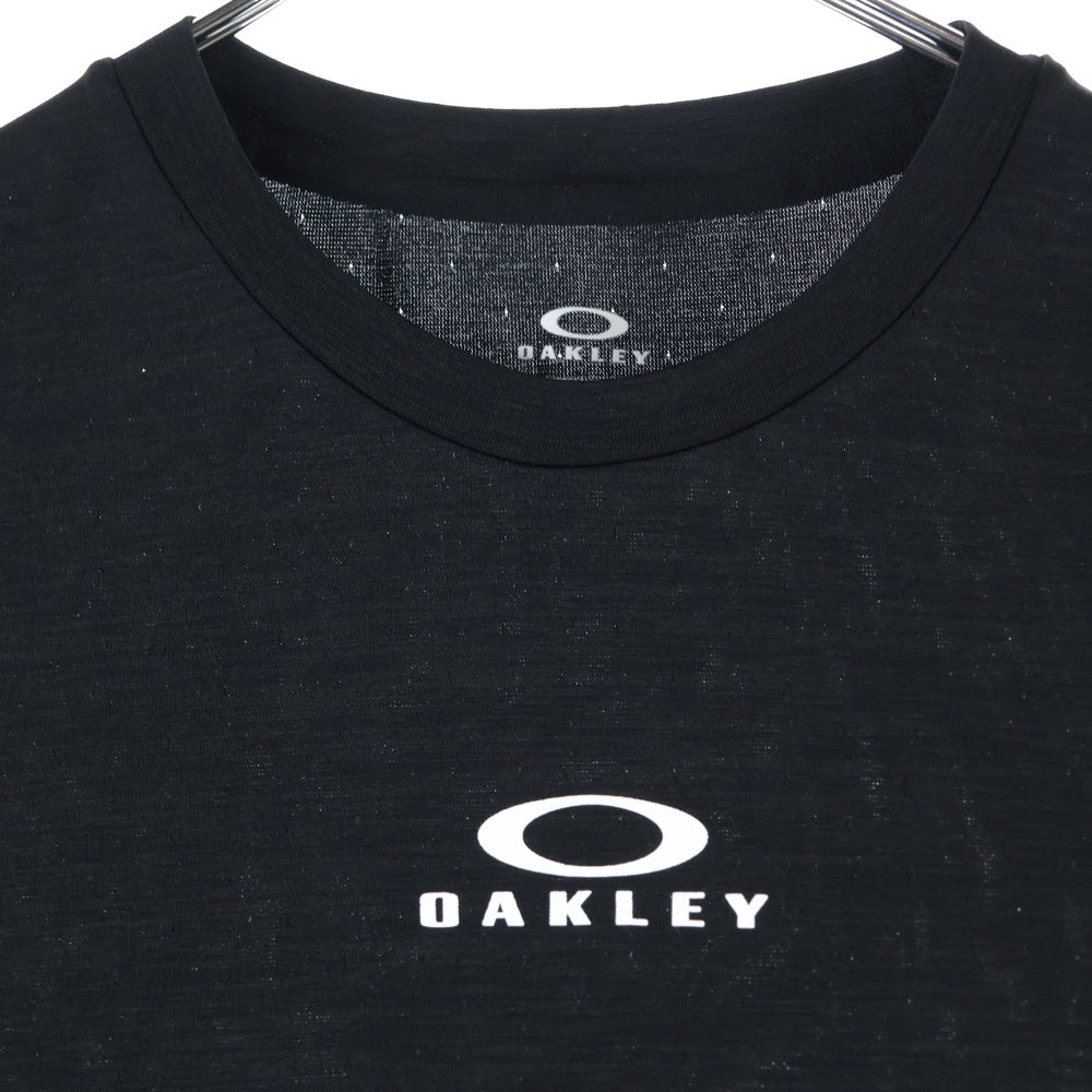OAKLEY(オークリー) ENHANCE MOBILITY O-FIT SS TEE LIGHT エンハンス モビリティ フロントロゴ クルーネック 半袖Tシャツ カットソー ブラック FOA400813