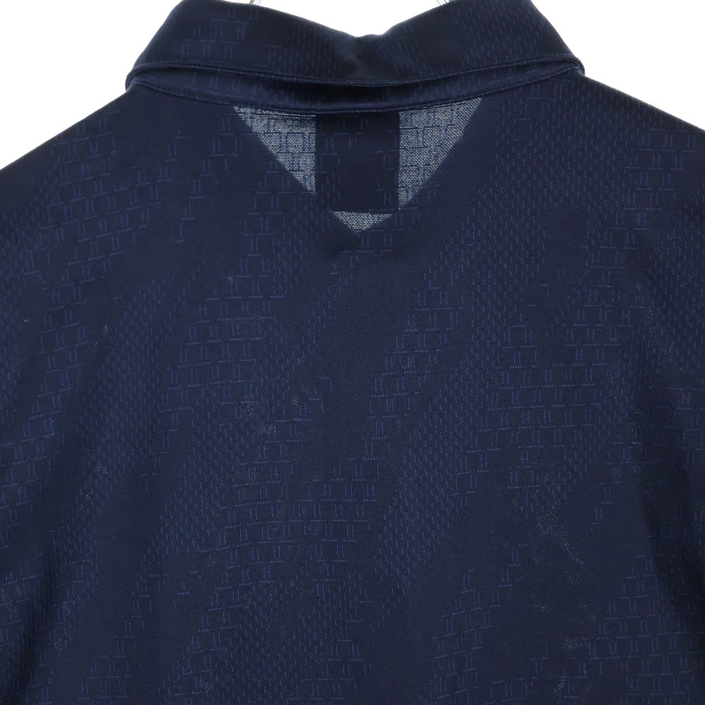 OAKLEY(オークリー) ENHANCE SS POLO JACQUARD エンハンス ロゴプリント 半袖ポロシャツ ネイビー FOA402419